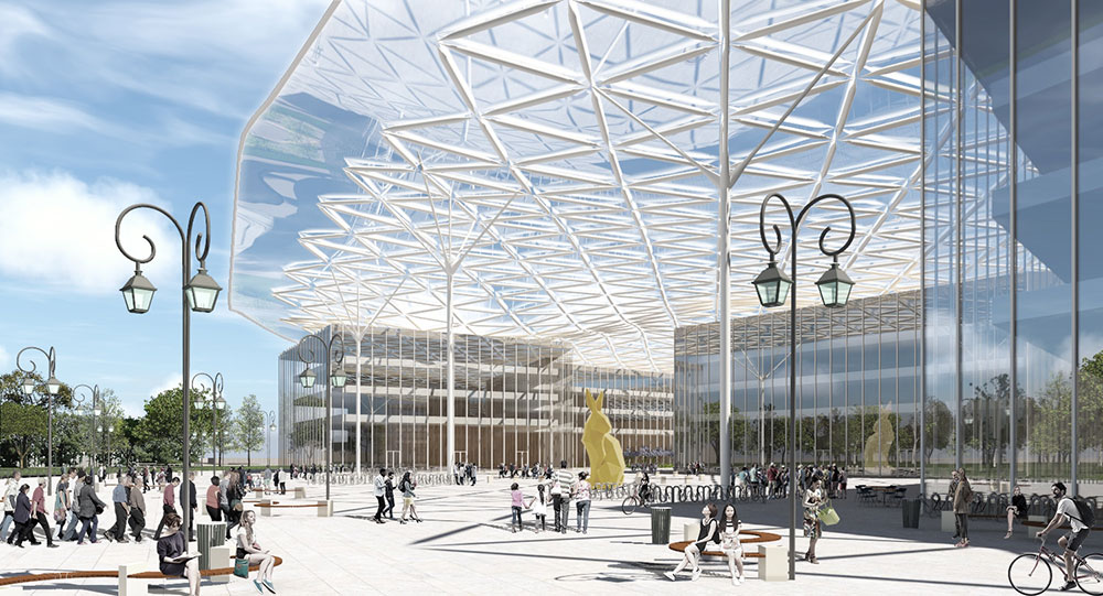 Urbanisme-Paris-Aéroport-Perspective entrée